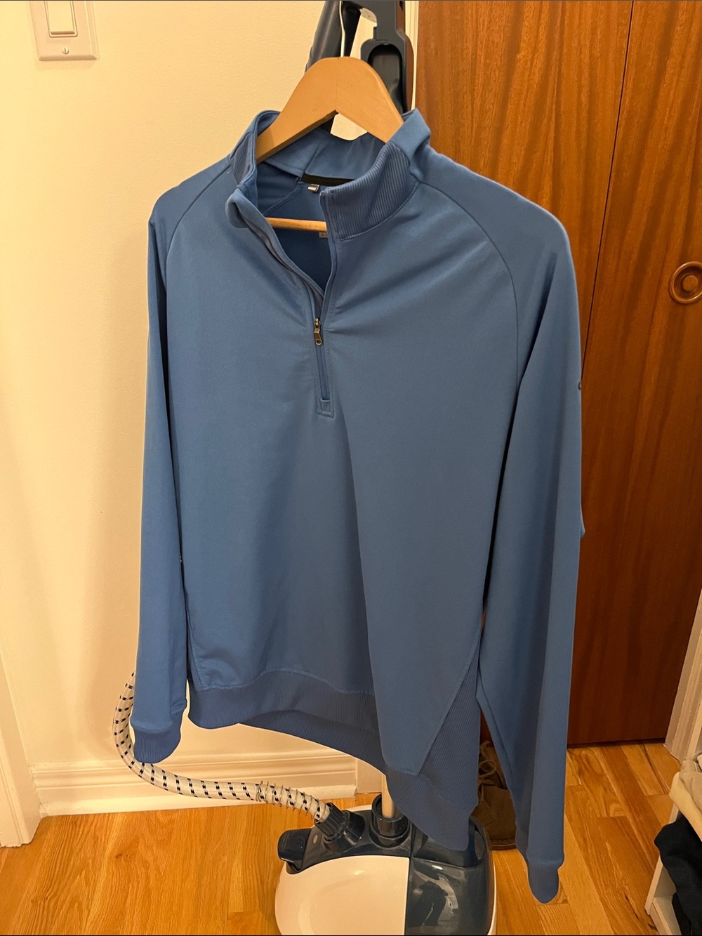 Adidas Men's Light Blue Quarter-Zip Golf Pullover